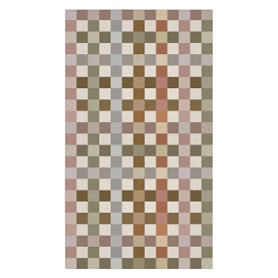 Ninola Design Multicolored Checker Natural Tablecloth - Deny Designs 5 Ninola Design Multicolored Checker Natural Tablecloth - Deny Designs - Image 3