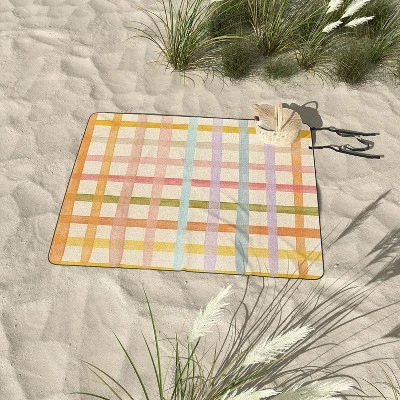 Gigi Rosado Pastel Plaid I Picnic Blanket - Deny Designs 4 Gigi Rosado Pastel Plaid I Picnic Blanket - Deny Designs - Image 2