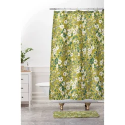 Deny Designs Schatzi Brown Brooke Ditsy Floral Shower Curtain Olive Lime -Deny Designs Shop GUEST 266ce9ba 3acb 4020 b81b afad3f0d8490
