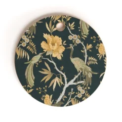 Iveta Abolina Peacock Garden On Teal Cutting Board - Round -Deny Designs Shop GUEST 27e3149c 38b8 43ce 83fa 1b849b2f6c2c