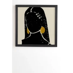 Domonique Brown Black Hair No. 3 Framed Wall Art Black - Deny Designs -Deny Designs Shop GUEST 2815491f ec79 4bce 930f 2a52093a6e10