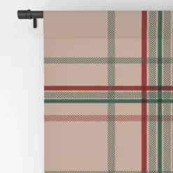Emanuela Carratoni Tartan Theme On Pink 50" X 96" Single Panel Room Darkening Window Curtain - Deny Designs -Deny Designs Shop GUEST 284b9ace 077d 4350 a21f 9c9ffd94822d