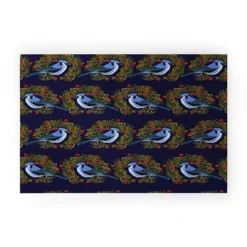 Joy Laforme Christmas Blue Jay Wreaths Welcome Mat - Society6 -Deny Designs Shop GUEST 29f3be54 8533 42c5 8a15 e5fd771cbd79