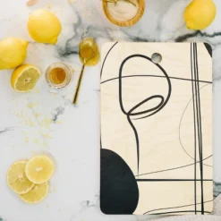 Nadja Abstract Line Art VIII Cutting Board Rectangle - Deny Designs