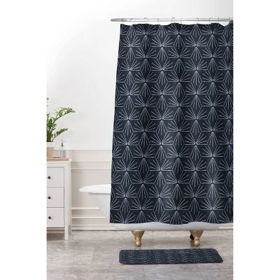 36"x24" Holli Zollinger Sun Tile Dark Memory Foam Bath Mat Navy - Deny Designs 3 36"x24" Holli Zollinger Sun Tile Dark Memory Foam Bath Mat Navy - Deny Designs
