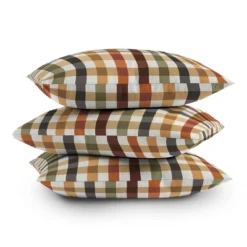 18"x18" Deny Designs Ninola Design Gingham Outdoor Throw Pillow Brown -Deny Designs Shop GUEST 2b58b349 7ac2 49d6 bffd dc79c434afb2