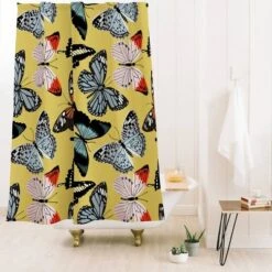 Deny Designs Emanuela Carratoni Boho Butterflies Shower Curtain