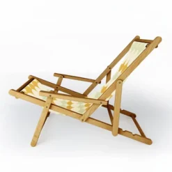 Colour Poems Retro Circular Pattern III Sling Chair - Yellow - Deny Designs