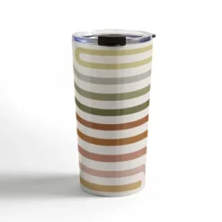 Colour Poems Bold Curvature Stripes I Travel Mug 20 Oz Stainless Steel Travel Mug - Deny Designs -Deny Designs Shop GUEST 2c005f92 9110 43a1 9e24 e541a3470fa0