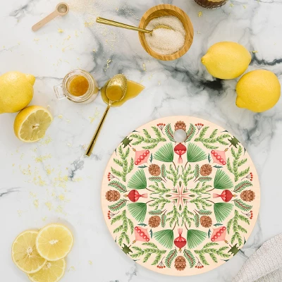 Pimlada Phuapradit Winter Foliage Baubles Cutting Board - Round 3 Pimlada Phuapradit Winter Foliage Baubles Cutting Board - Round