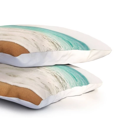 Bree Madden Ombre Beach Pillow Sham (Standard) Blue Ocean 1 Pc - Deny Designs 4 Bree Madden Ombre Beach Pillow Sham (Standard) Blue Ocean 1 Pc - Deny Designs - Image 2