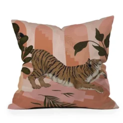 Laura Graves Easy Tiger Square Throw Pillow Pink - Deny Designs -Deny Designs Shop GUEST 2df2acae 268c 47e2 bb83 feb216db1506