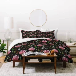 Black Floral Holli Zollinger Protea Boho Duvet Cover (Queen) - Deny Designs -Deny Designs Shop GUEST 31051a98 4913 40ff bb79 ee088b798d04