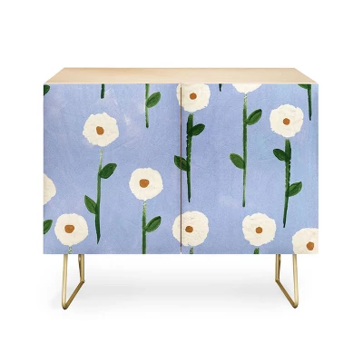 Reves Et Histoires Cute Little Flowers Gold Legged Credenza - Deny Designs 5 Reves Et Histoires Cute Little Flowers Gold Legged Credenza - Deny Designs - Image 3