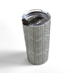 Little Arrow Design Co Organic Chevron Inkwell 20 Oz Stainless Steel Travel Mug - Deny Designs