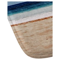 Leah Flores Happy PlacexBeach Cushion Bath Mat Blue - Deny Designs -Deny Designs Shop GUEST 320fde8e 731f 4a7b 8517 0c5044d610d7