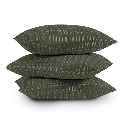 16"x16" Deny Designs Little Arrow Design Co Vert Triple Dash Olive Square Outdoor Throw Pillow Green 5 16"x16" Deny Designs Little Arrow Design Co Vert Triple Dash Olive Square Outdoor Throw Pillow Green - Image 3