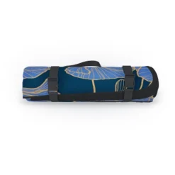 Emanuela Carratoni Moody Blue Garden Picnic Blanket - Deny Designs
