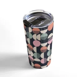 Emanuela Carratoni Abstract Moon Pattern 20 Oz Stainless Steel Travel Mug - Deny Designs