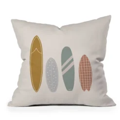 18"x18" Deny Designs Menina Lisboa Summer Cool Surfboards Square Outdoor Throw Pillow Yellow -Deny Designs Shop GUEST 32f4c8f8 f021 448b bfa9 434158069af7