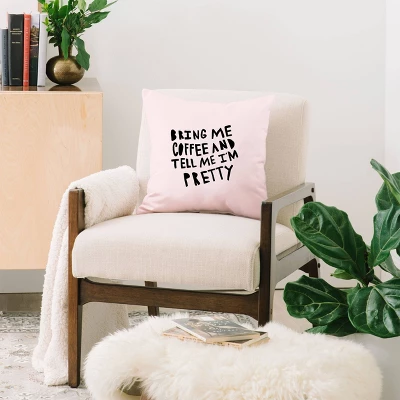 Pink Quote Throw Pillow - Deny Designs 3 Pink Quote Throw Pillow - Deny Designs