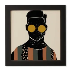 Domonique Brown Black Hair No. 7 Framed Wall Art Black - Deny Designs -Deny Designs Shop GUEST 338100c2 0b49 4ff8 940e 6ddf9fb01ddc