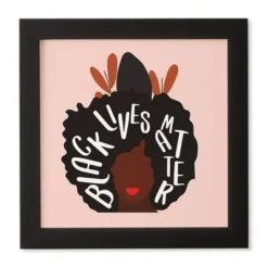 Oris Eddu Black Lives Matter Framed Wall Canvas Pink - Deny Designs -Deny Designs Shop GUEST 33c0fbcb c5c6 4e20 8078 6d5c0156e546