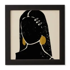 Domonique Brown Black Hair No. 3 Framed Wall Art Black - Deny Designs -Deny Designs Shop GUEST 34efb2e0 3594 4ebd b07e 1657ab2b36c7