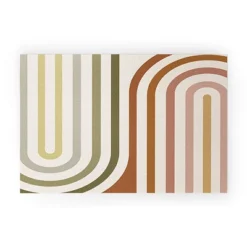 Colour Poems Bold Curvature Stripes I Looped Vinyl Welcome Mat - Society6 -Deny Designs Shop GUEST 37018a2e ab06 4801 b19d 6a17131ab3a4