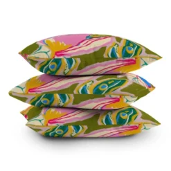 Sandrapoliakov Tropical Garden Square Throw Pillow Green - Deny Designs -Deny Designs Shop GUEST 38b7ab29 cb95 4cbb b2dd ed9c5695c4dc