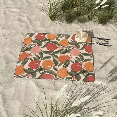 Cuss Yeah Designs Abstract Peaches Picnic Blanket - Deny Designs 4 Cuss Yeah Designs Abstract Peaches Picnic Blanket - Deny Designs - Image 2