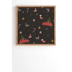 Hello Twiggs Ho Ho Ho Happy Holidays Bamboo Framed Wall Art - Deny Designs -Deny Designs Shop GUEST 39ffaeb8 411d 4238 943e fc6e05813fd5