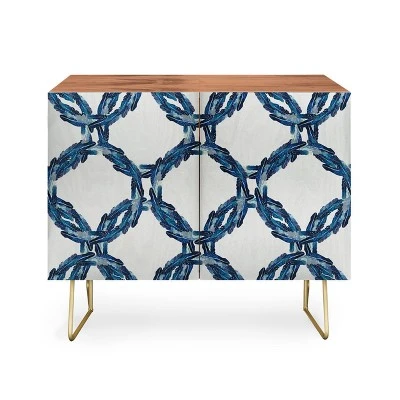 Morgan Kendall Feather Wreaths Walnut Credenza - Deny Designs 6 Morgan Kendall Feather Wreaths Walnut Credenza - Deny Designs - Image 4