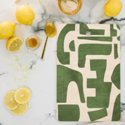 Nadja Organic Contemporary Modern Cutting Board Rectangle - Deny Designs