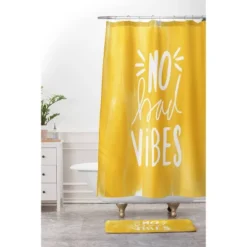 Allyson Johnson No Bad Vibes Memory Foam Bath Mat Typography Yellow - Deny Designs -Deny Designs Shop GUEST 3c9a594a cf89 4d4f a680 1f882be224f8