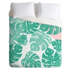 Green Floral Bianca Linocut Monstera Rosy Duvet Cover - Deny Designs -Deny Designs Shop GUEST 3d244625 4b0b 4fe0 adc1 b5de98c2f8f3