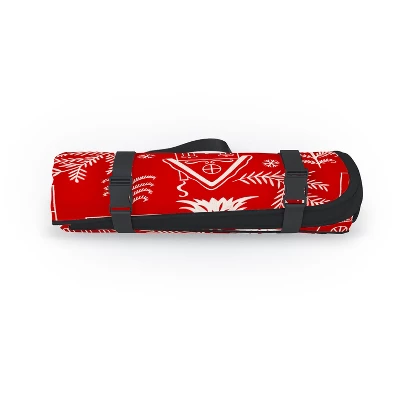 Pimlada Phuapradit Christmas Village Red Picnic Blanket -Deny Designs 3 Pimlada Phuapradit Christmas Village Red Picnic Blanket -Deny Designs