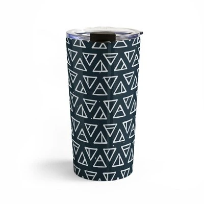 CoastL Studio Alchemical Triangles Navy 20 Oz Stainless Steel Travel Mug - Deny Designs 6 CoastL Studio Alchemical Triangles Navy 20 Oz Stainless Steel Travel Mug - Deny Designs - Image 4