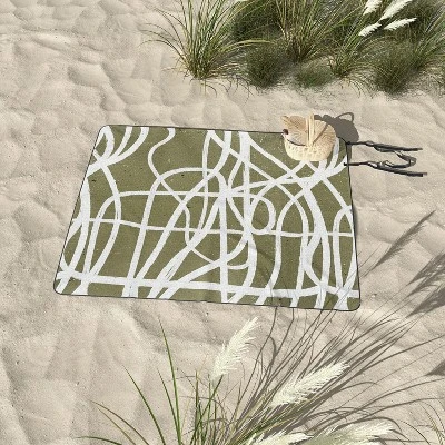Ninola Design Japandi Minimal Marker Beige Picnic Blanket - Deny Designs 4 Ninola Design Japandi Minimal Marker Beige Picnic Blanket - Deny Designs - Image 2