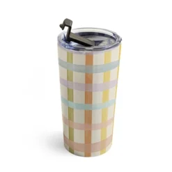 Gigi Rosado Pastel Plaid20 Oz Stainless Steel Travel Mug - Deny Designs -Deny Designs Shop GUEST 3eeb7383 8fdc 40a3 9e83 3d73d0b518b9