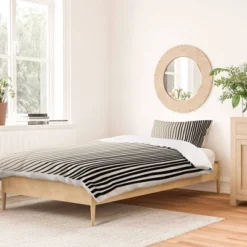 Alisa Galitsyna Vertical Lines Duvet Set Black - Deny Designs