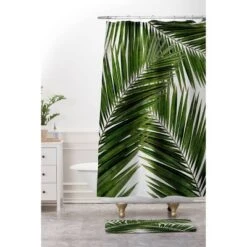 Orara Studio Palm Leaf Shower Curtain Green - Deny Designs: Botanical Microfiber Bath Accessory With Buttonhole Top -Deny Designs Shop GUEST 4018b749 70aa 48b0 aae6 e8d3ee650cb4 1
