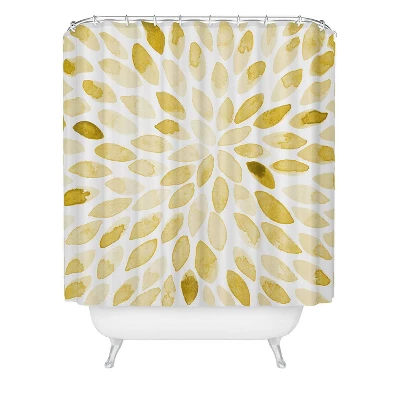 Angela Minca Yellow Watercolor Strokes Shower Curtain Pink - Deny Designs 3 Angela Minca Yellow Watercolor Strokes Shower Curtain Pink - Deny Designs
