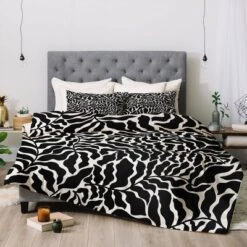 Beshka Kueser Abundance Comforter Set Black/White - Deny Designs