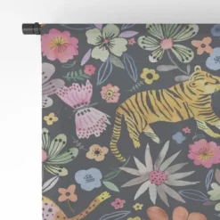 Ninola Design Spring Tigers Jungle Black Single Panel Sheer Window Curtain - Deny Designs -Deny Designs Shop GUEST 421ed6b2 0546 4812 ba06 9259545eb9ed