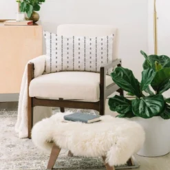 Holli Zollinger French Striped Throw Pillow White - Deny Designs -Deny Designs Shop GUEST 434268f7 35a5 4572 bc3b ae450ce2f097