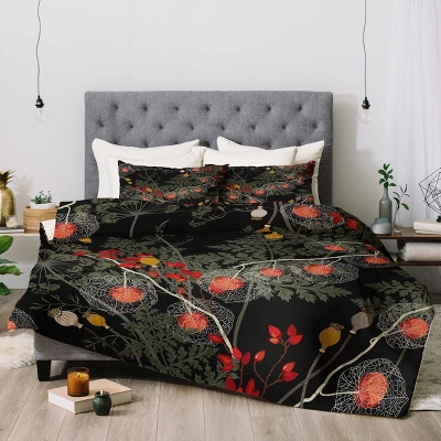 Iveta Abolina Citlali Night Comforter Set Red - Deny Designs 3 Iveta Abolina Citlali Night Comforter Set Red - Deny Designs