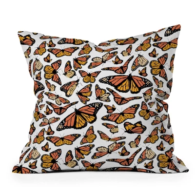Southerly Design Monarchs In Flight Outdoor Throw Pillow Orange - Deny Designs 5 Southerly Design Monarchs In Flight Outdoor Throw Pillow Orange - Deny Designs - Image 3