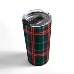 Emanuela Carratoni Tartan Theme Travel Mug 20 Oz Stainless Steel Travel Mug - Deny Designs