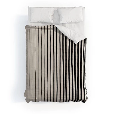 Alisa Galitsyna Vertical Lines Comforter Set Black - Deny Designs 4 Alisa Galitsyna Vertical Lines Comforter Set Black - Deny Designs - Image 2